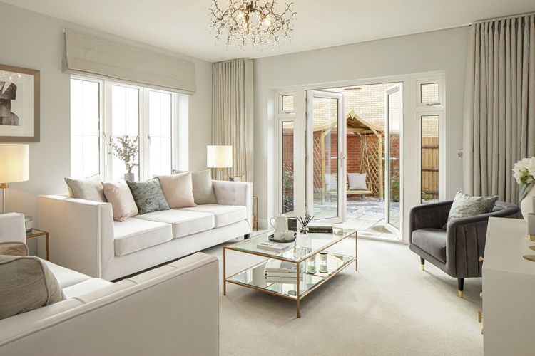 Twinberry house type living room, 4 bedroom house for sale in Didcot