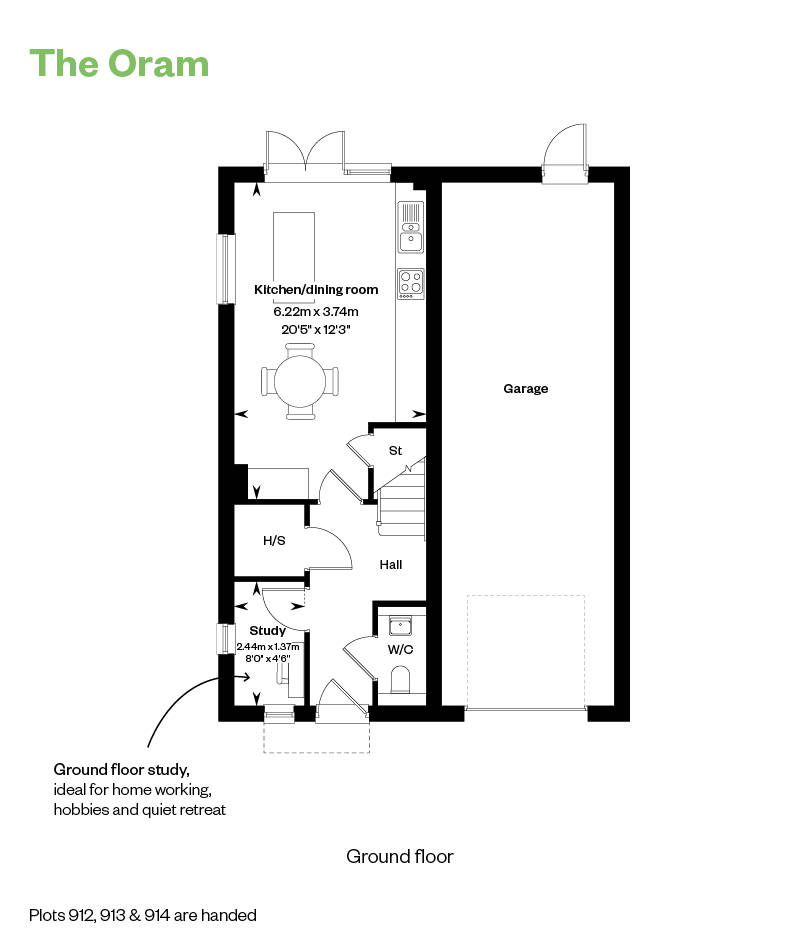 Floorplan of house for sale at Kings Barton. New homes for sale in Winchester