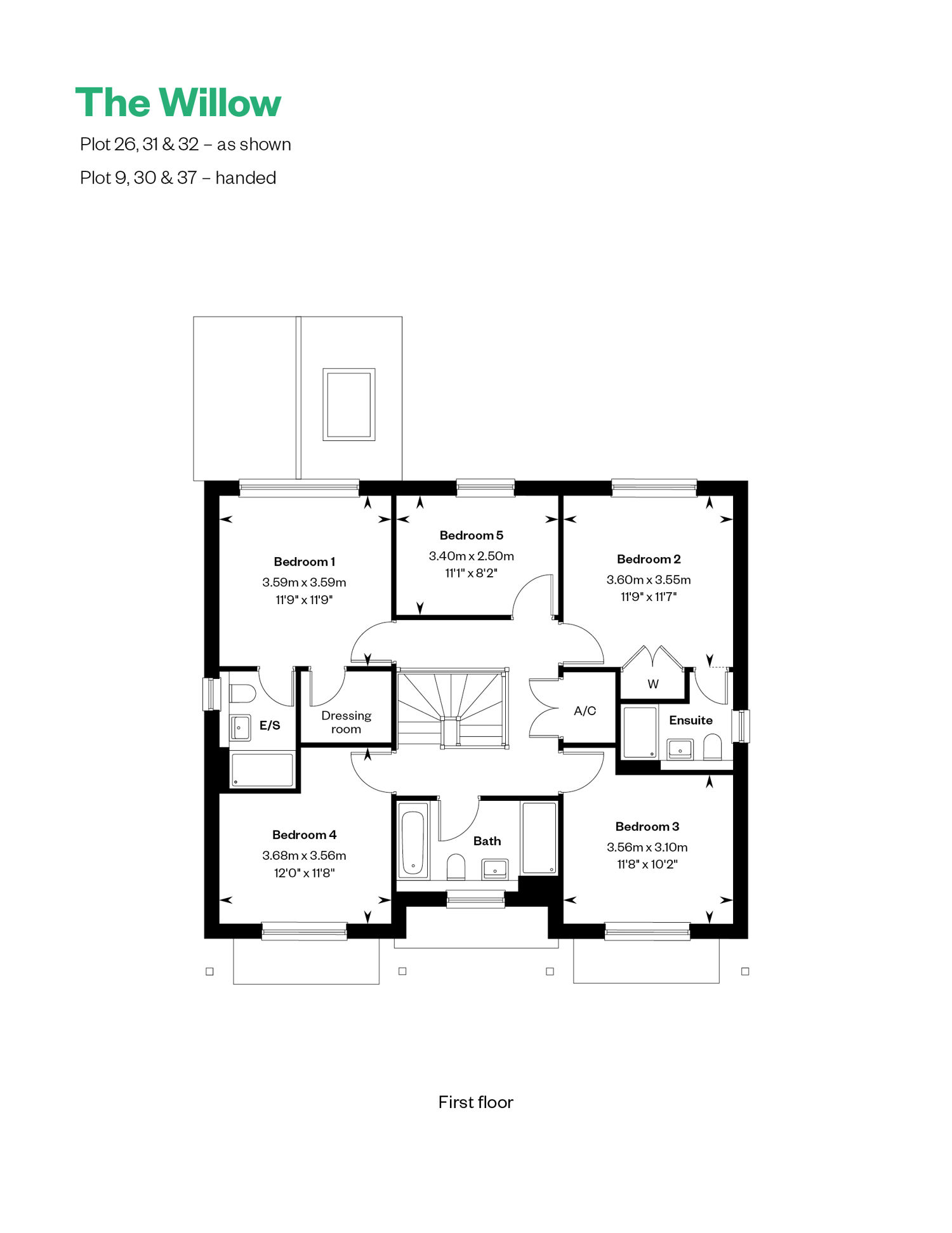 4057863 CALA THA The Willows, Burridge The Willow Floorplan FF