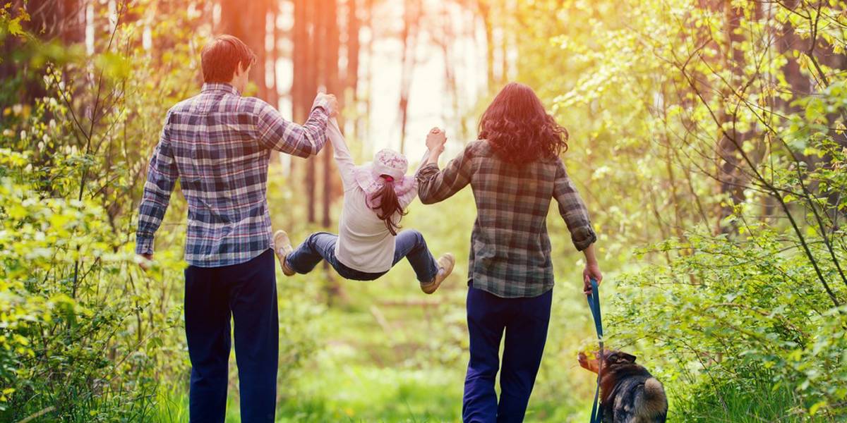 family outdoors
