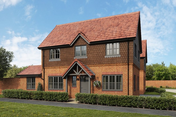 CGI of 3 bed houses for sale in Finchampstead