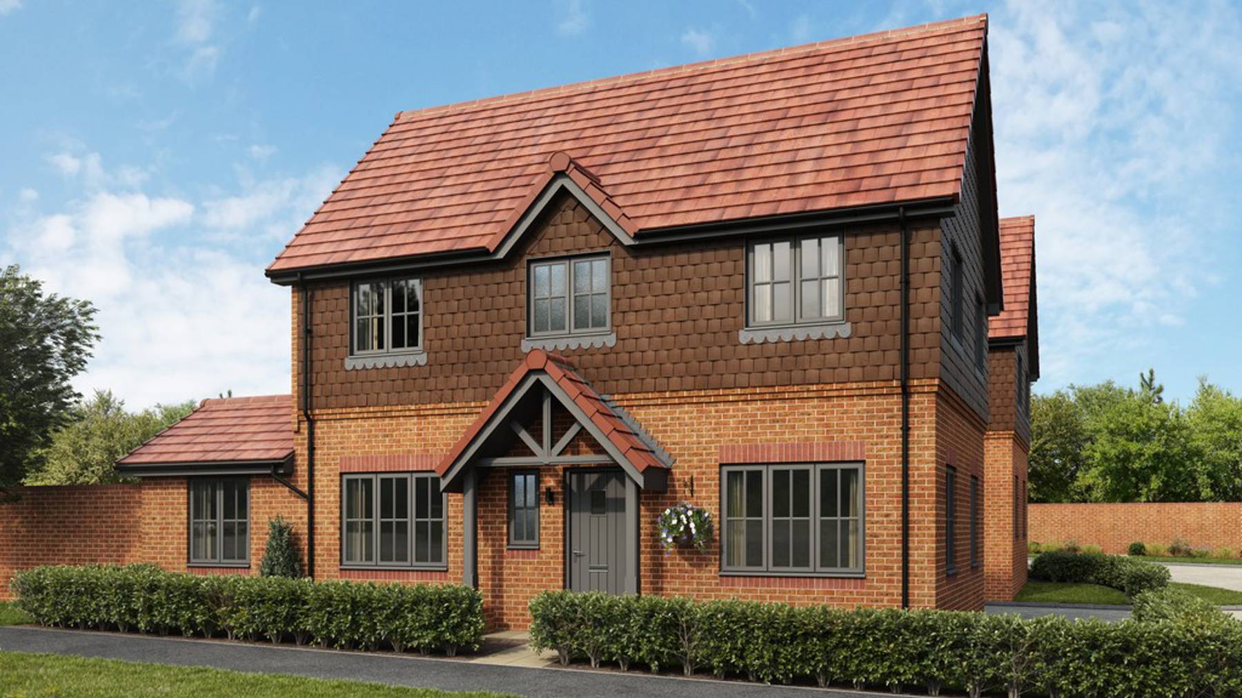 CGI of 3 bed houses for sale in Finchampstead