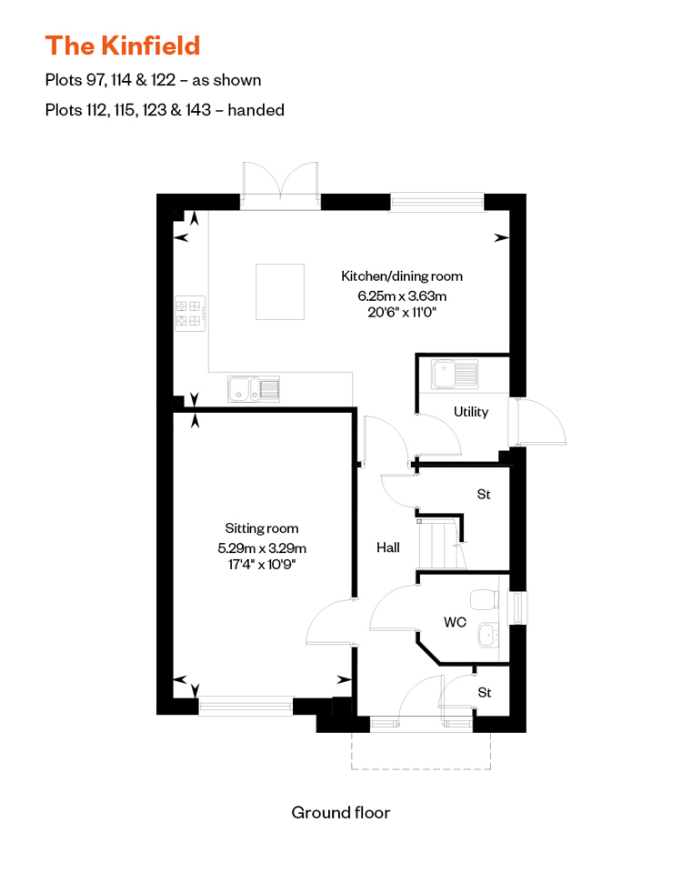 The Kinfield GF ASHP Floor Plan