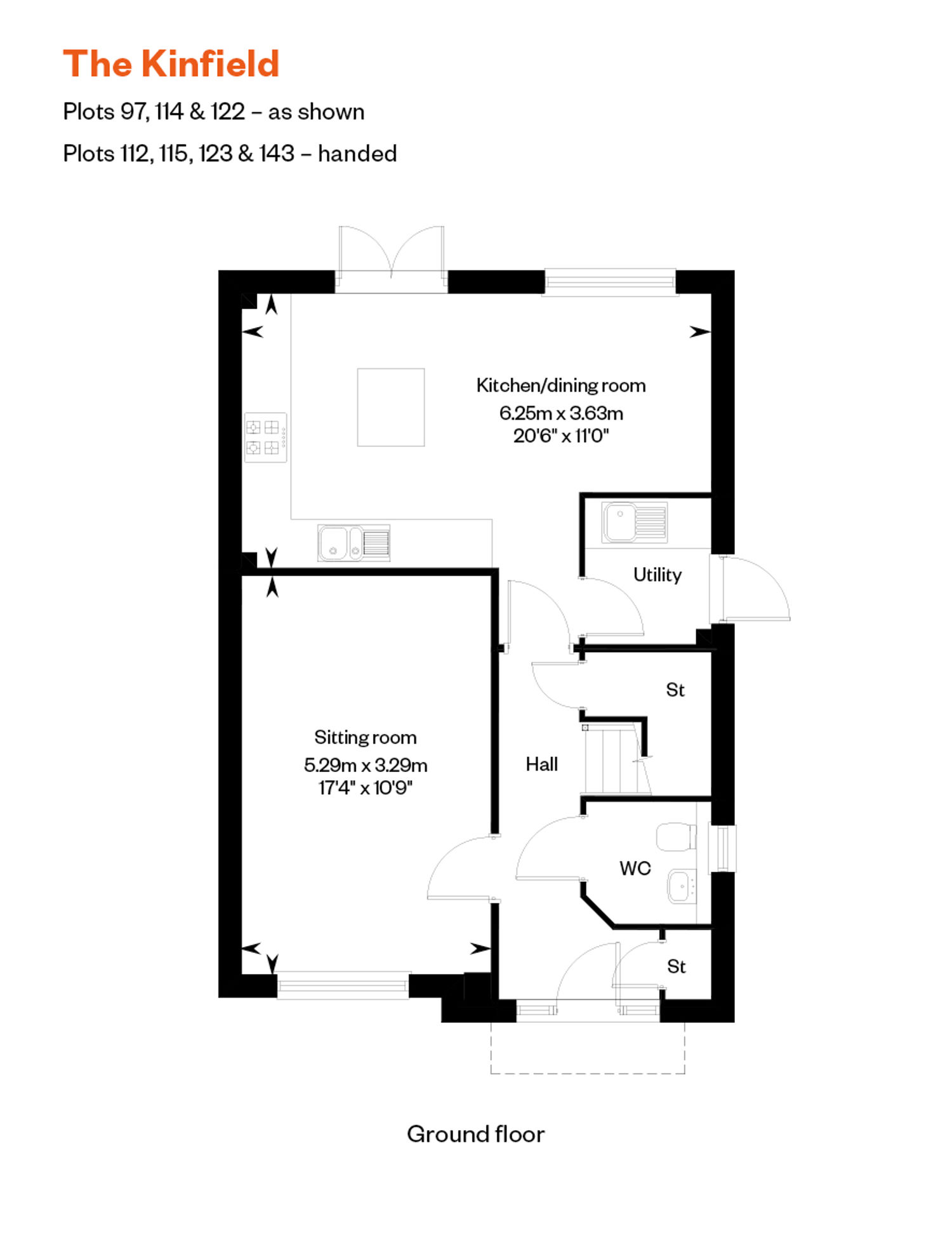 The Kinfield GF ASHP Floor Plan