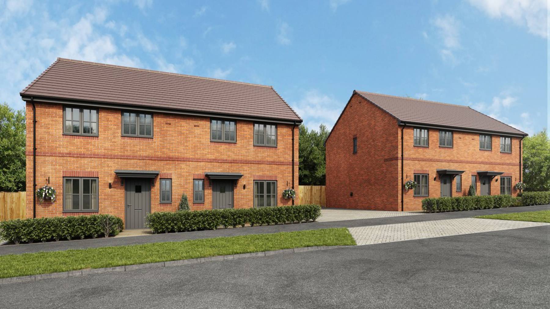 CGI of 2 bed houses for sale in Finchampstead