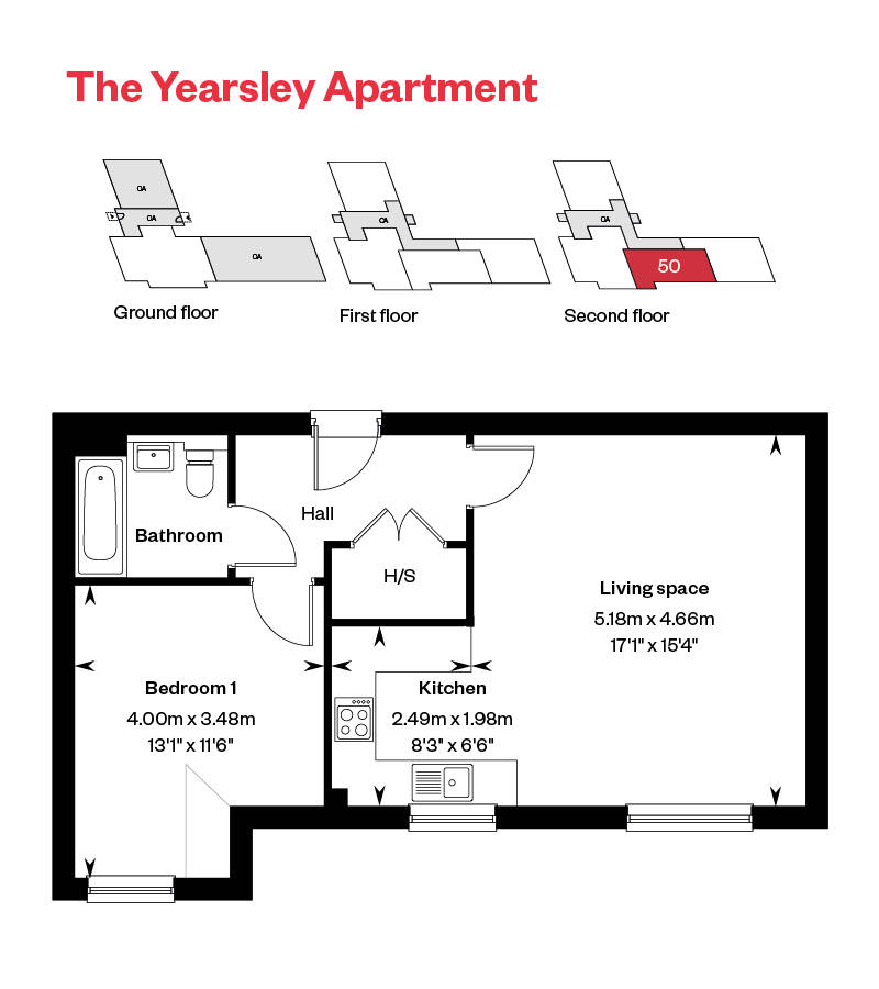 The Yearsley Apartments Plot 50 Floor Plan Ingatestone Grove, Essex
