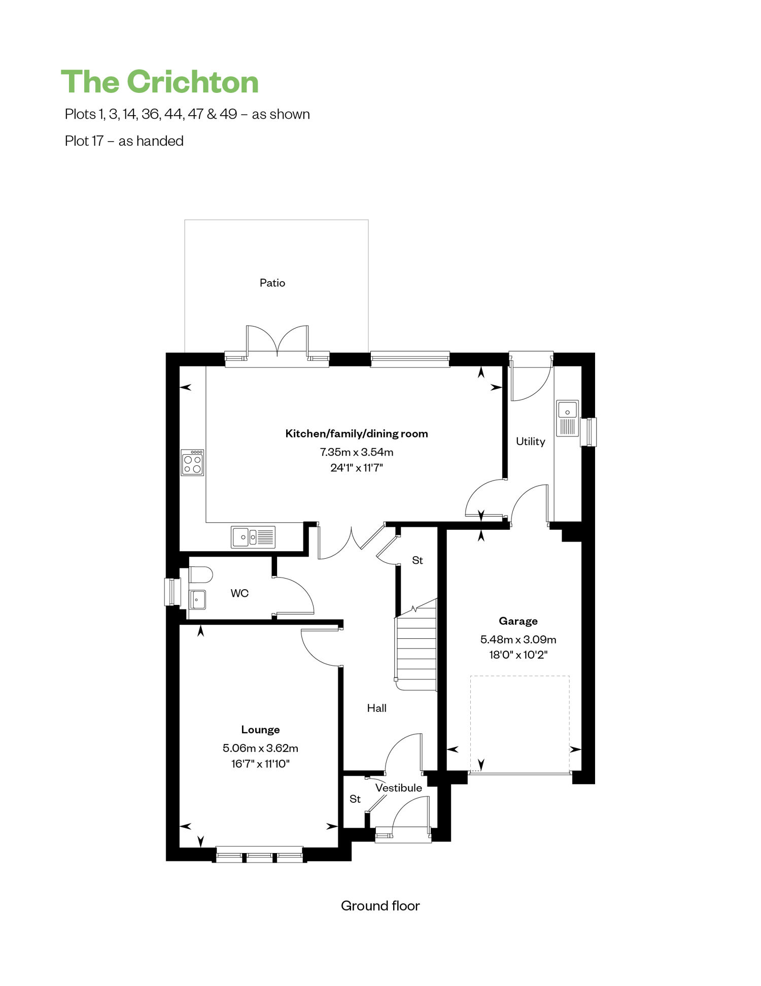 Crichton ground floor floorplan