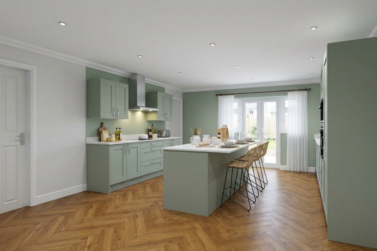 Walnut Bliss Willows ai generated kitchen