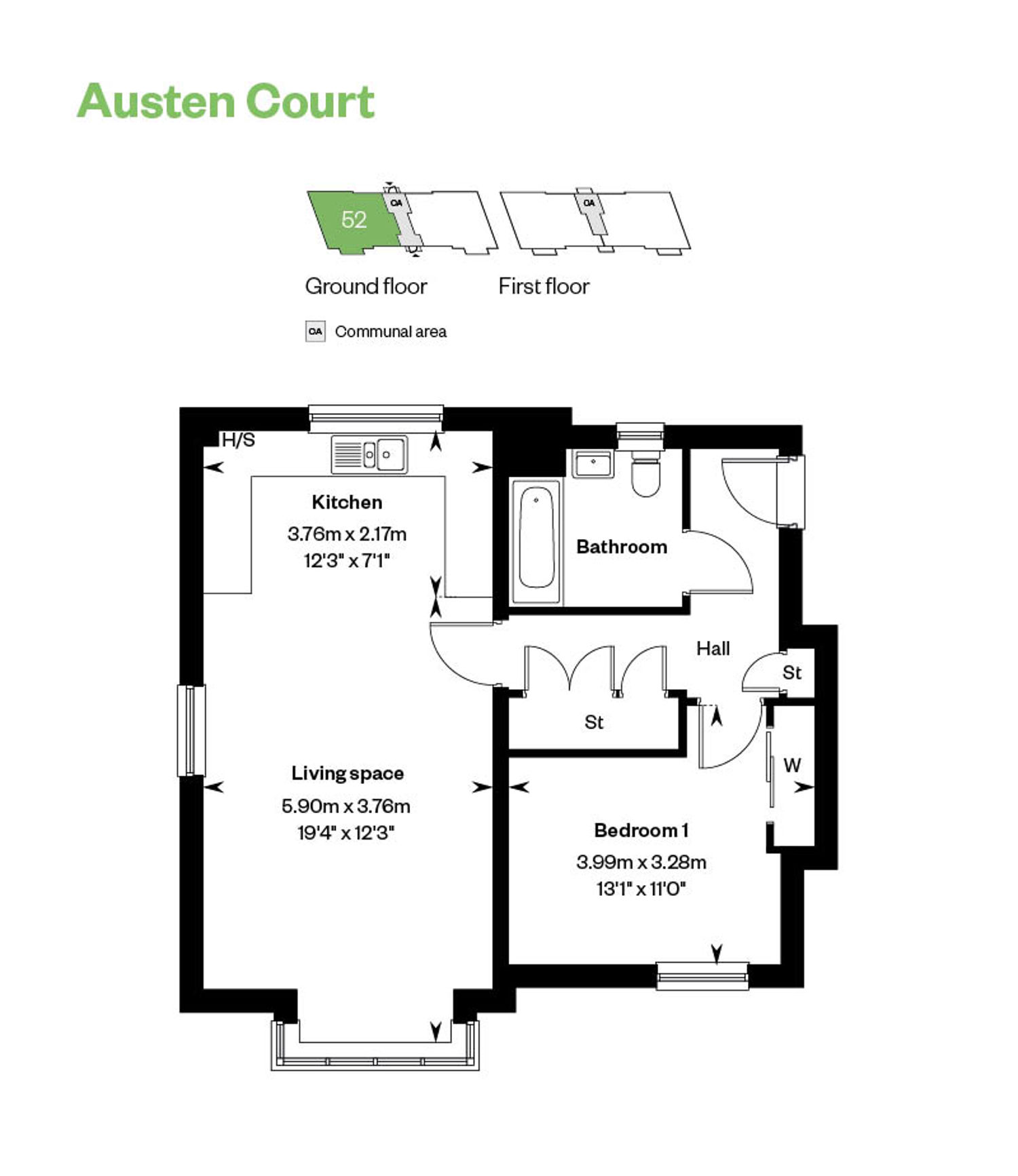 Worting Park Austen House Floorplan First Homes Web Floorplans Plot 52