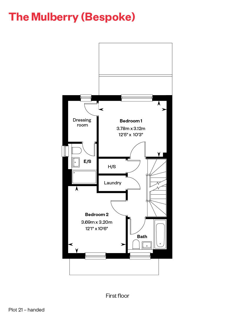 The Mulberry Bespoke FF Floor Plan Ingatestone Grove, Essex