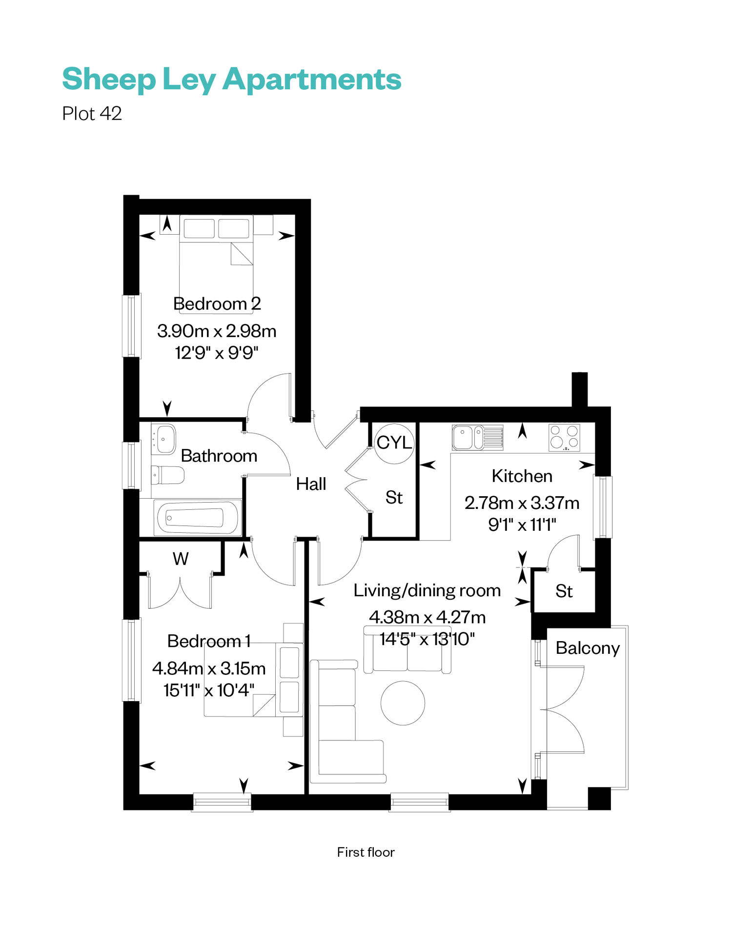 Plot 42 Sheep Ley Apartments