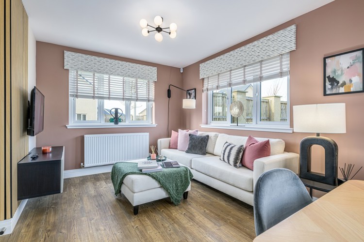 4 bedroom showhome | open plan kitchen, dining, and family area