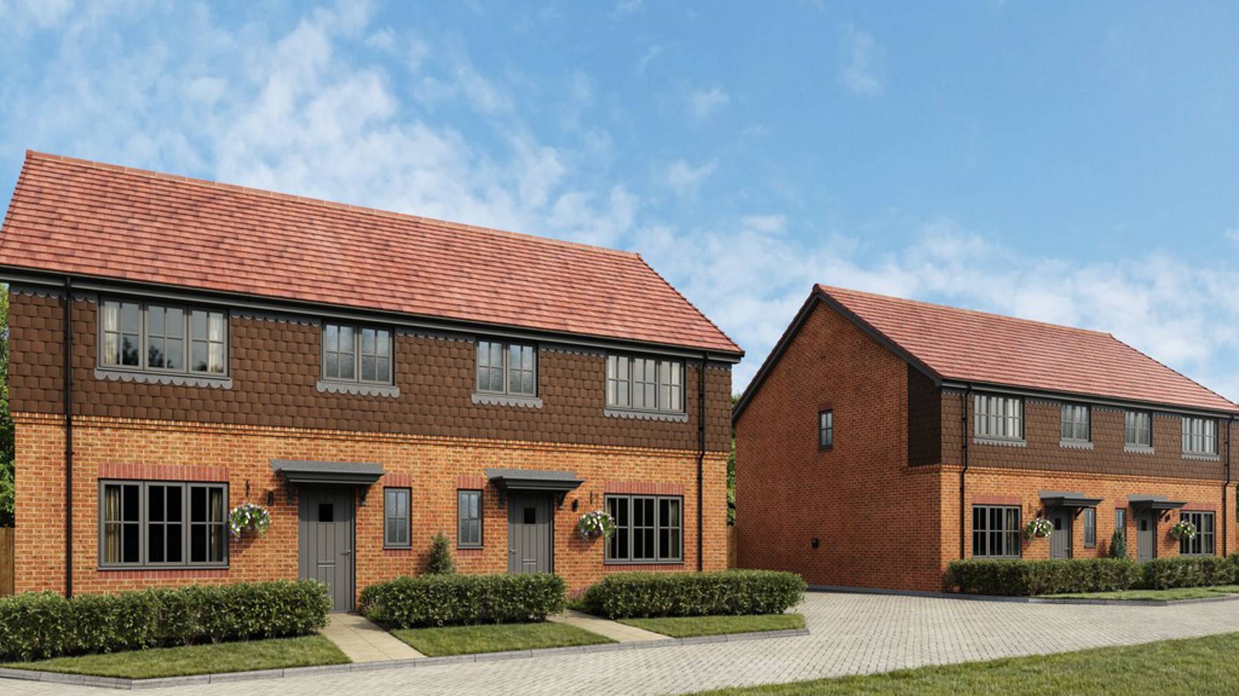 CGI of 3 bed houses for sale in Finchampstead
