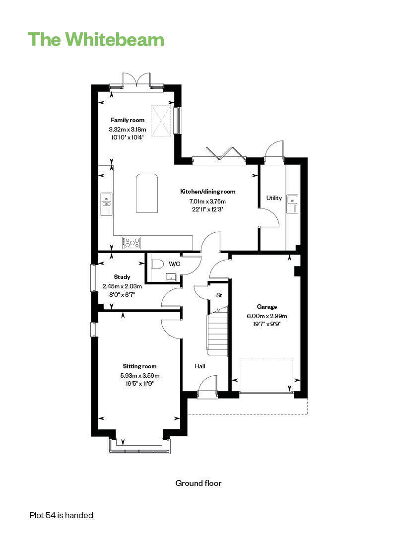 The Whitebeam Floor Plan GF Randall Fields, Stotfold