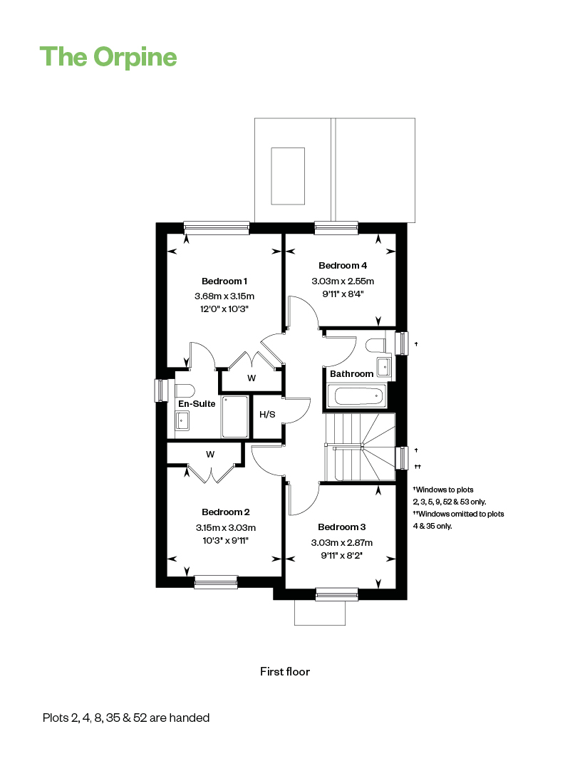 The Orpine Floor Plan FF Randall Fields, Stotfold