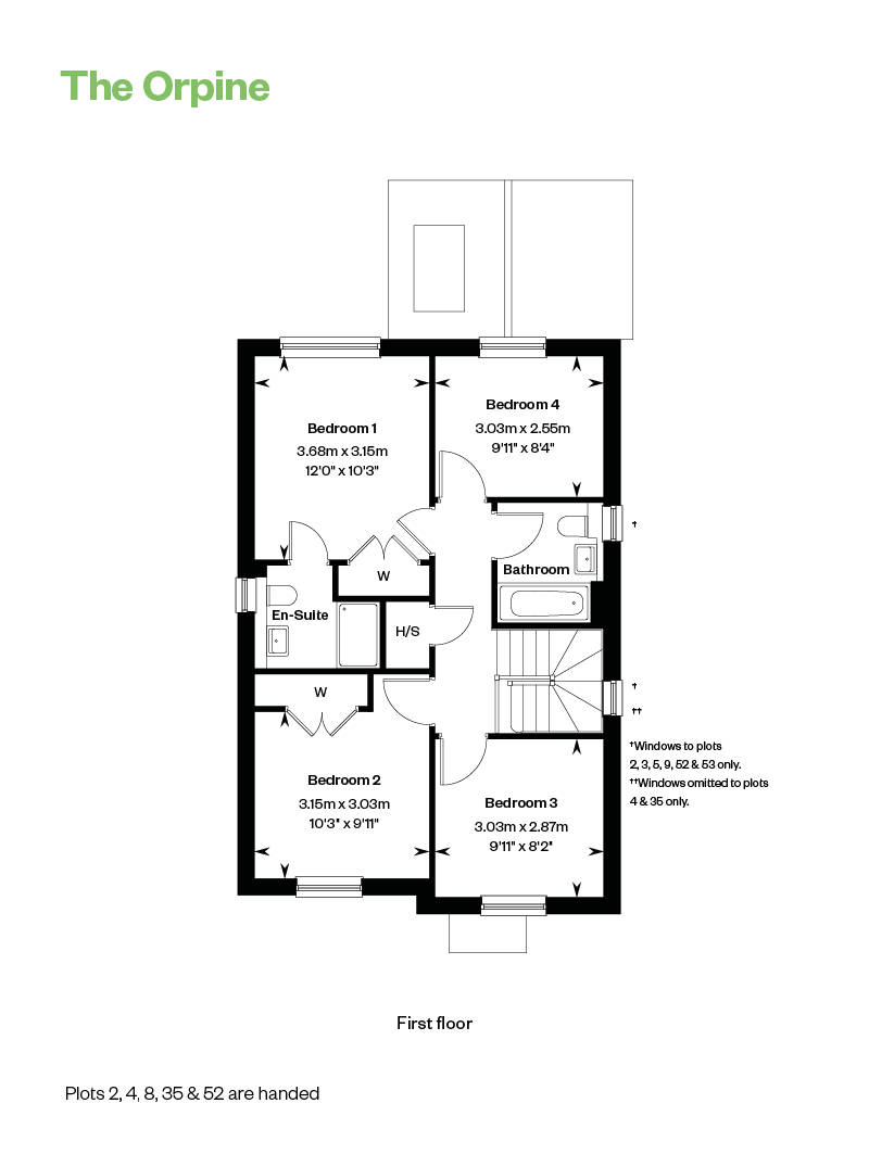 The Orpine Floor Plan FF Randall Fields, Stotfold