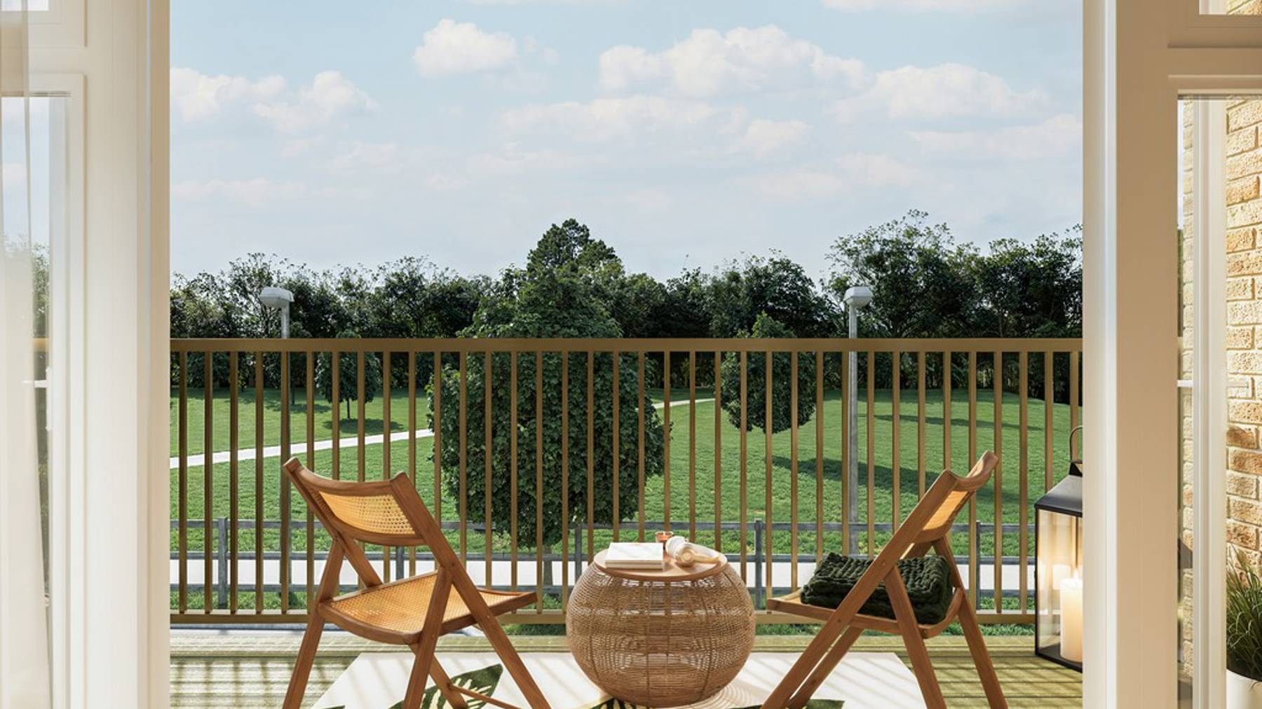 Hale Apartment Balcony CGI Waterbeach, Cambridge