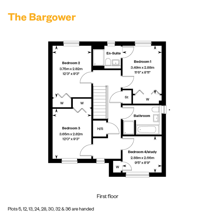 The Bargower first floor floorplan