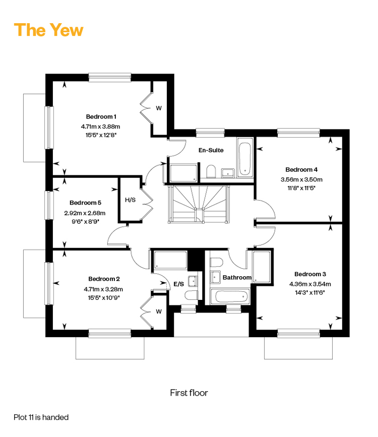 Bliss Willows Floorplans The Yew First Floor
