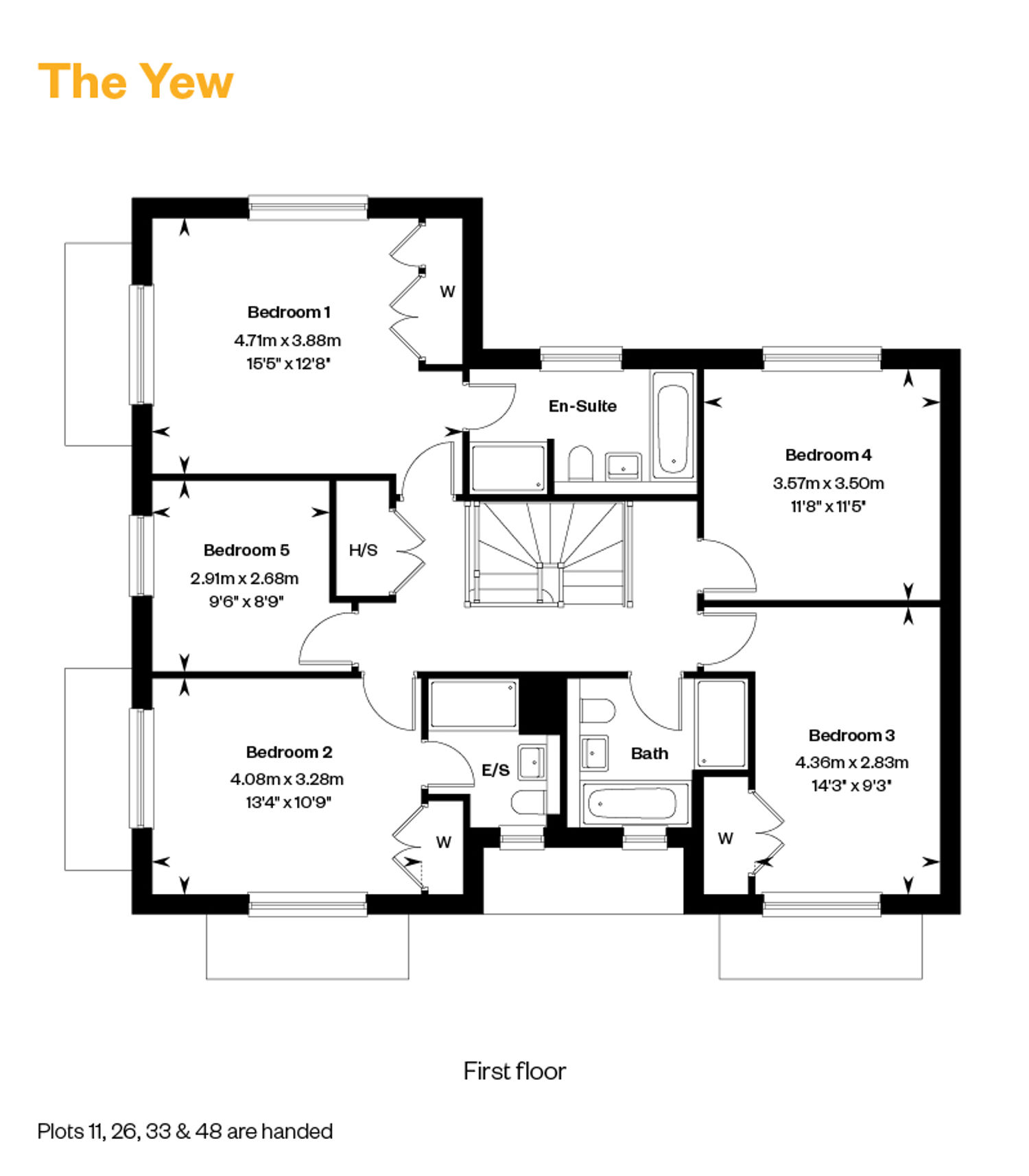 Bliss Willows Floorplans The Yew First Floor
