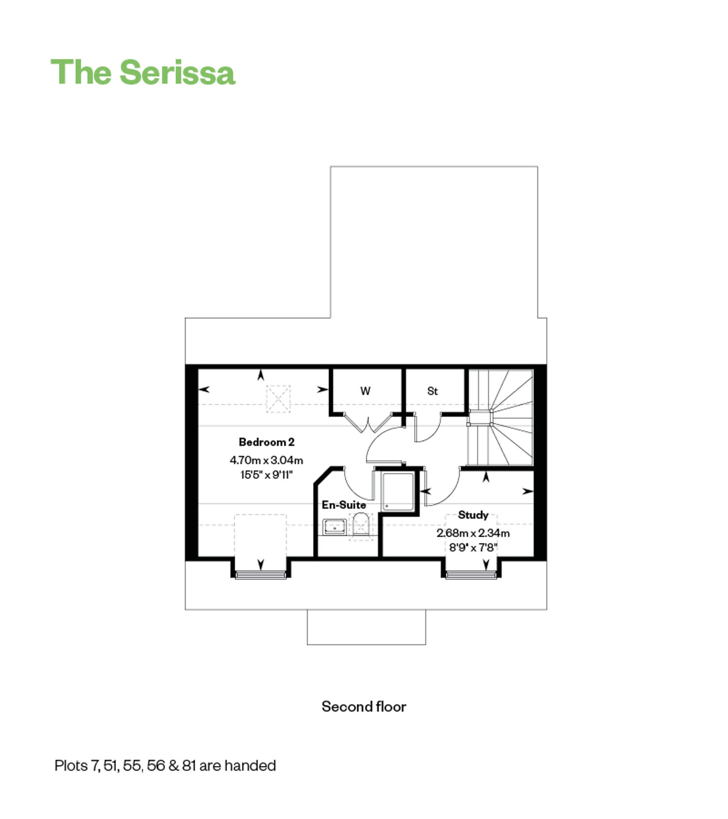 The Serissa Floor Plan SF Randall Fields, Stotfold