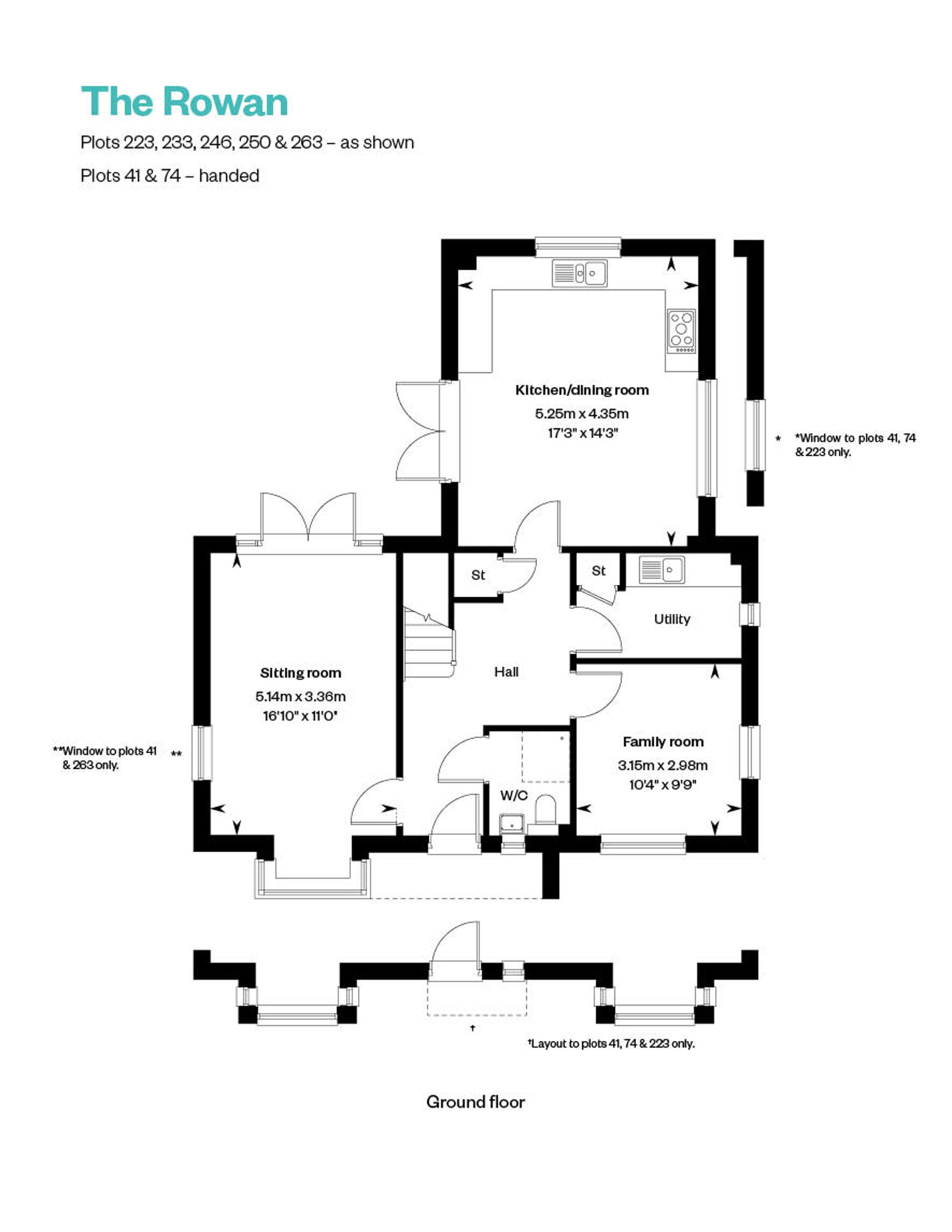 Ground floor of The Rowan, house for sale at Oakwood Park, Wimborne