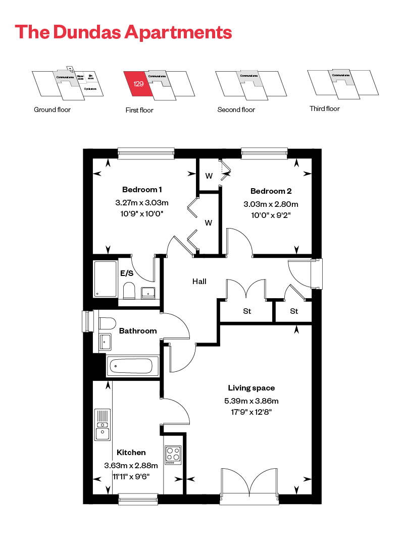 Rosebery Wynd Dundas Apartment Floor Plan Plot 129