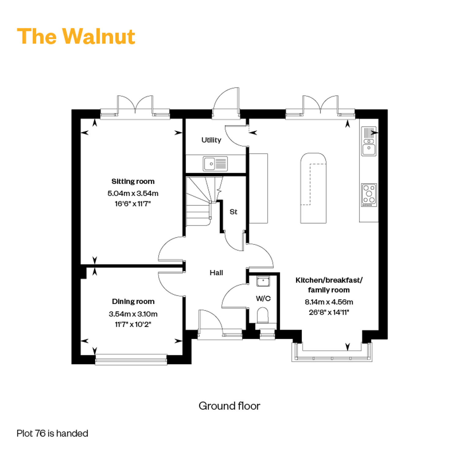 Bliss Willows Floorplans The Walnut Ground Floor
