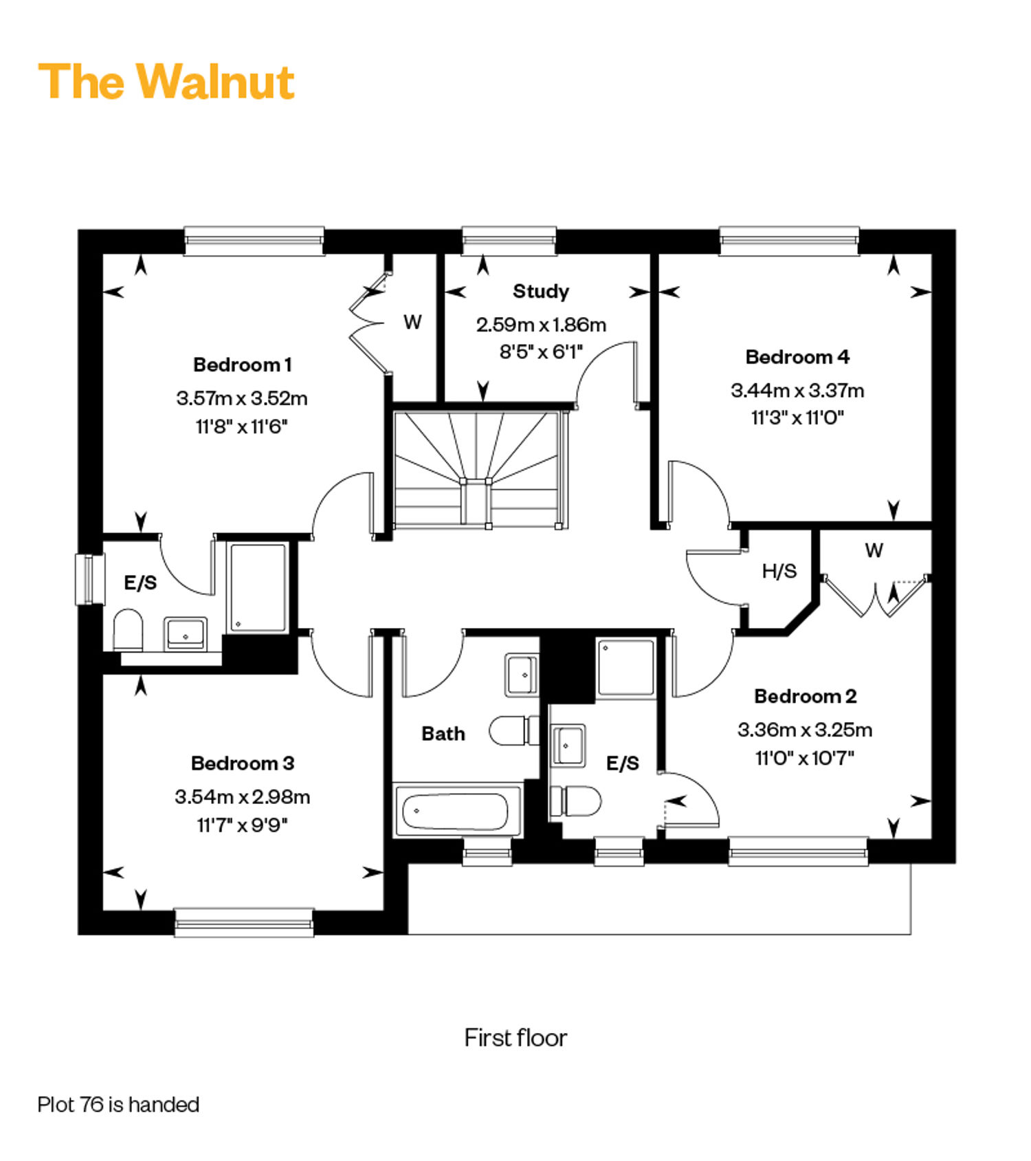 Bliss Willows Floorplans The Walnut First Floor