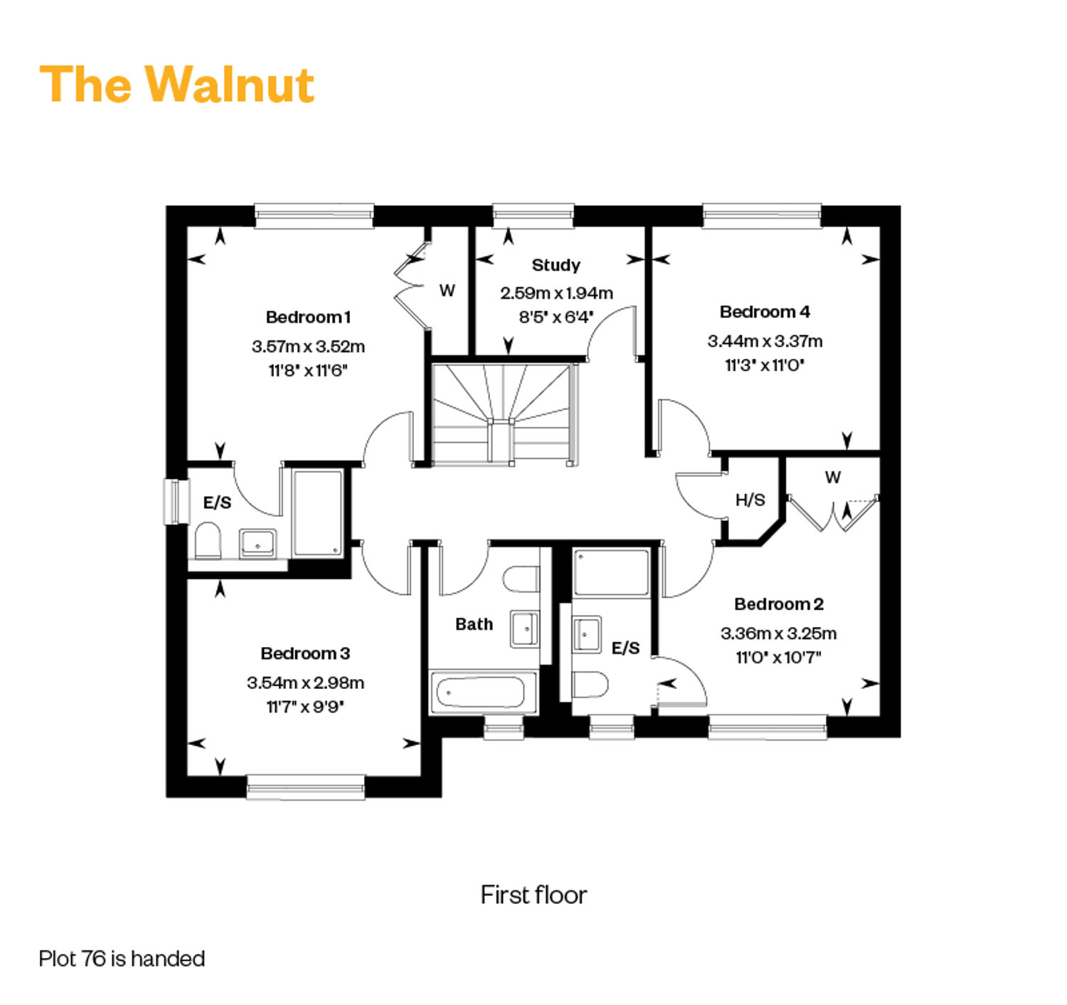 Bliss Willows Floorplans The Walnut First Floor