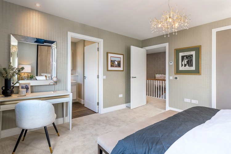 4 bedroom showhome | light-filled generous bedroom with fitted wardrobes