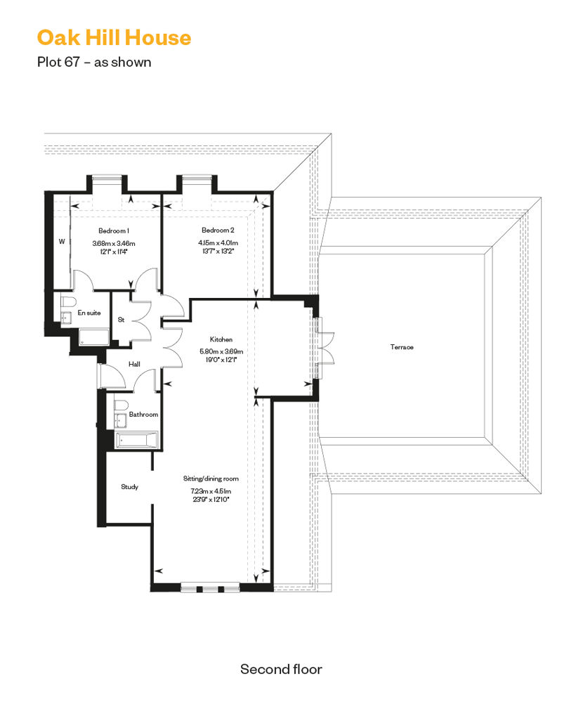 Oak Hill House Plot 67 2 Bedroom Apartment for Sale in Oxshott Cala