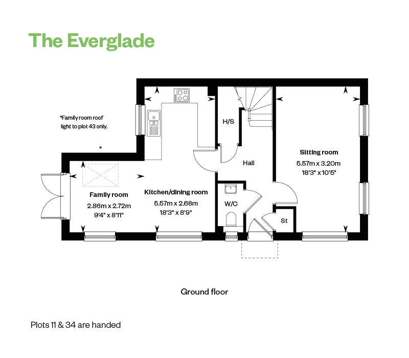 The Everglade Floor Plan GF Randall Fields, Stotfold