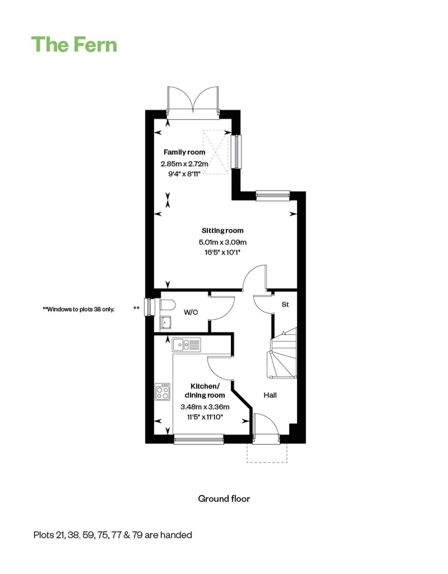 The Fern Floor Plan GF Randall Fields, Stotfold
