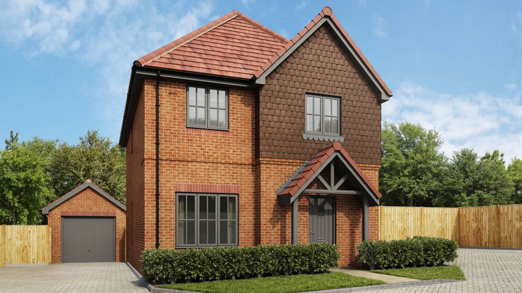 CGI of 4 bed houses for sale in Finchampstead