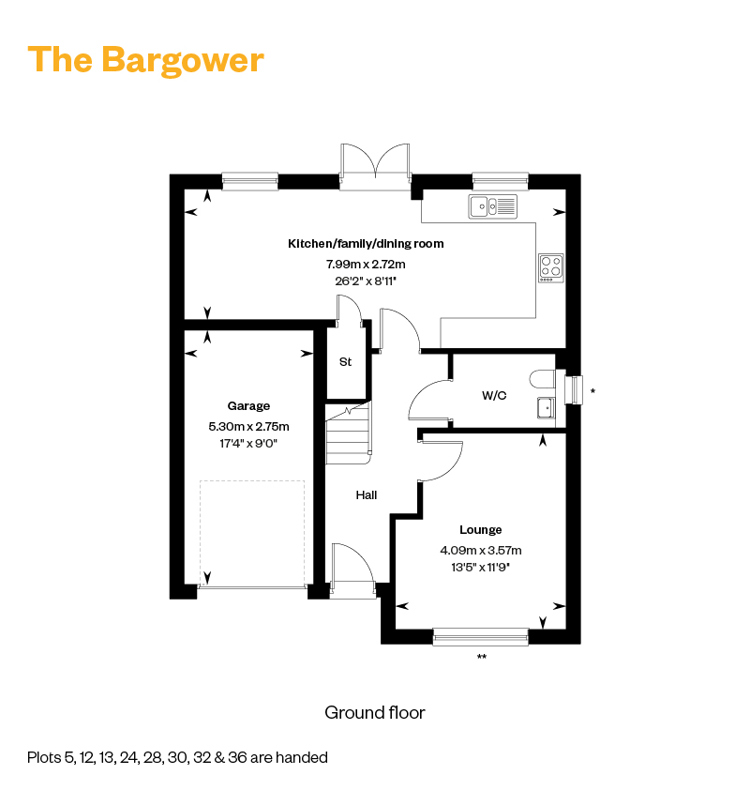 The Bargower ground floor floorplan