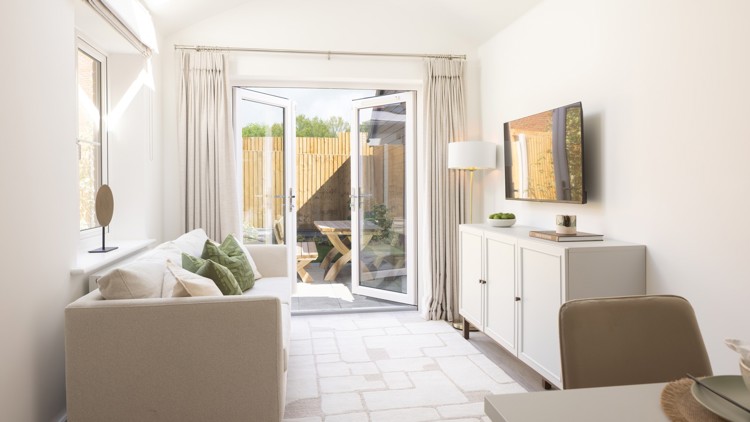 Family room of house for sale at Worting Park. New homes for sale in Basingstoke