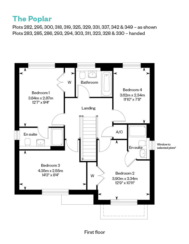 The Poplar, Plot 293 4 bedroom home at Nobel Park, Didcot Cala Homes