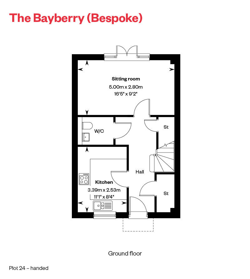 The Bayberry Bespoke GF Floor Plan Ingatestone Grove, Essex