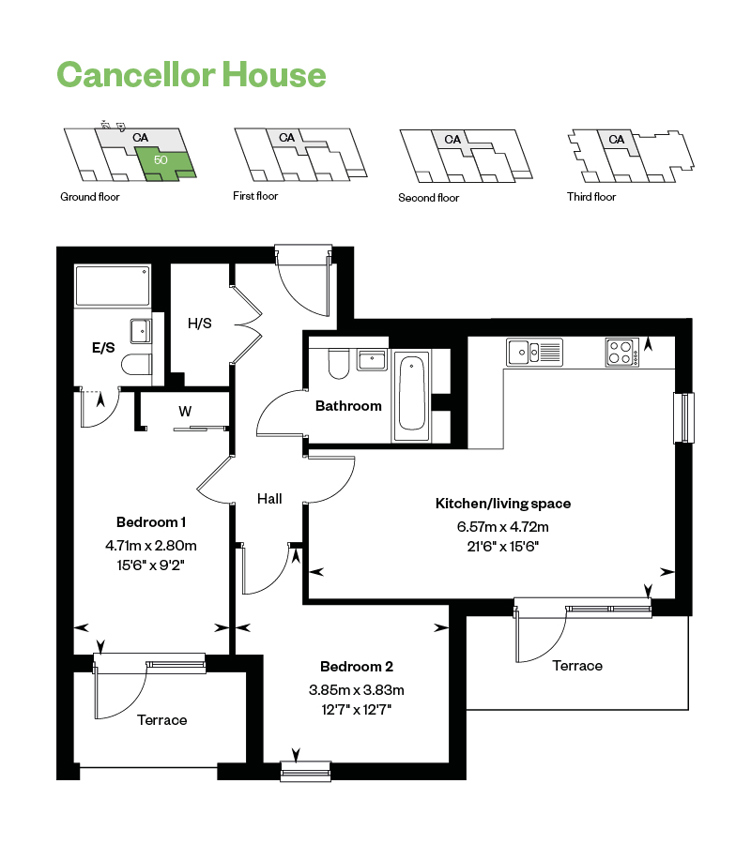 7770875 CALA SOUTH Kings Barton Cancellor House Apartments Plot 50 Web Floorplans 800X1200