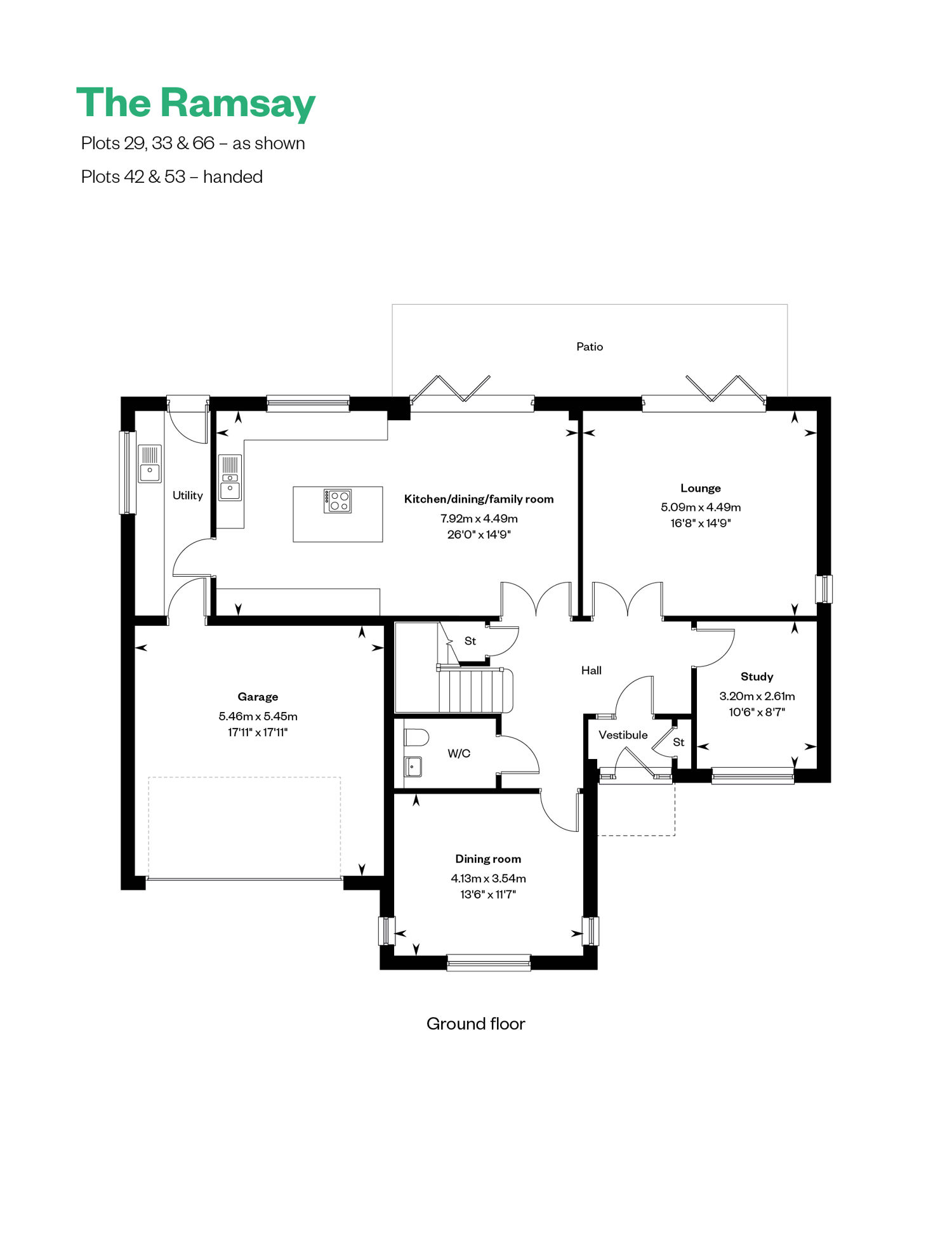 4150387 CALA WEST Ballagan Woods Web Floorplans The Ramsay GF 885X1146px
