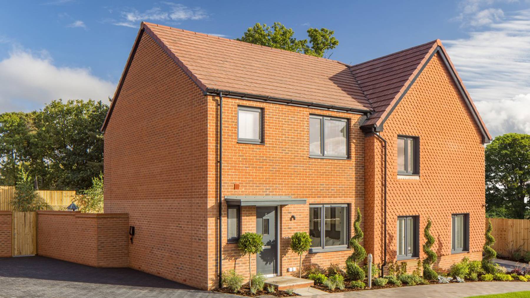  Street scene of houses for sale in Deepcut