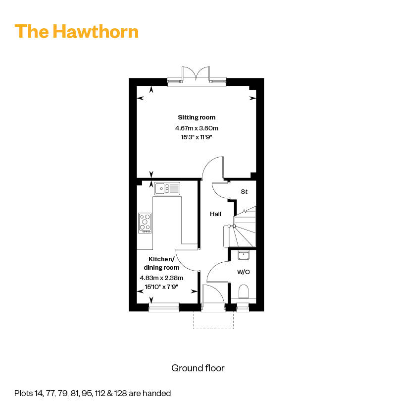 new homes for sale Watford Hawthorn floorplan GF