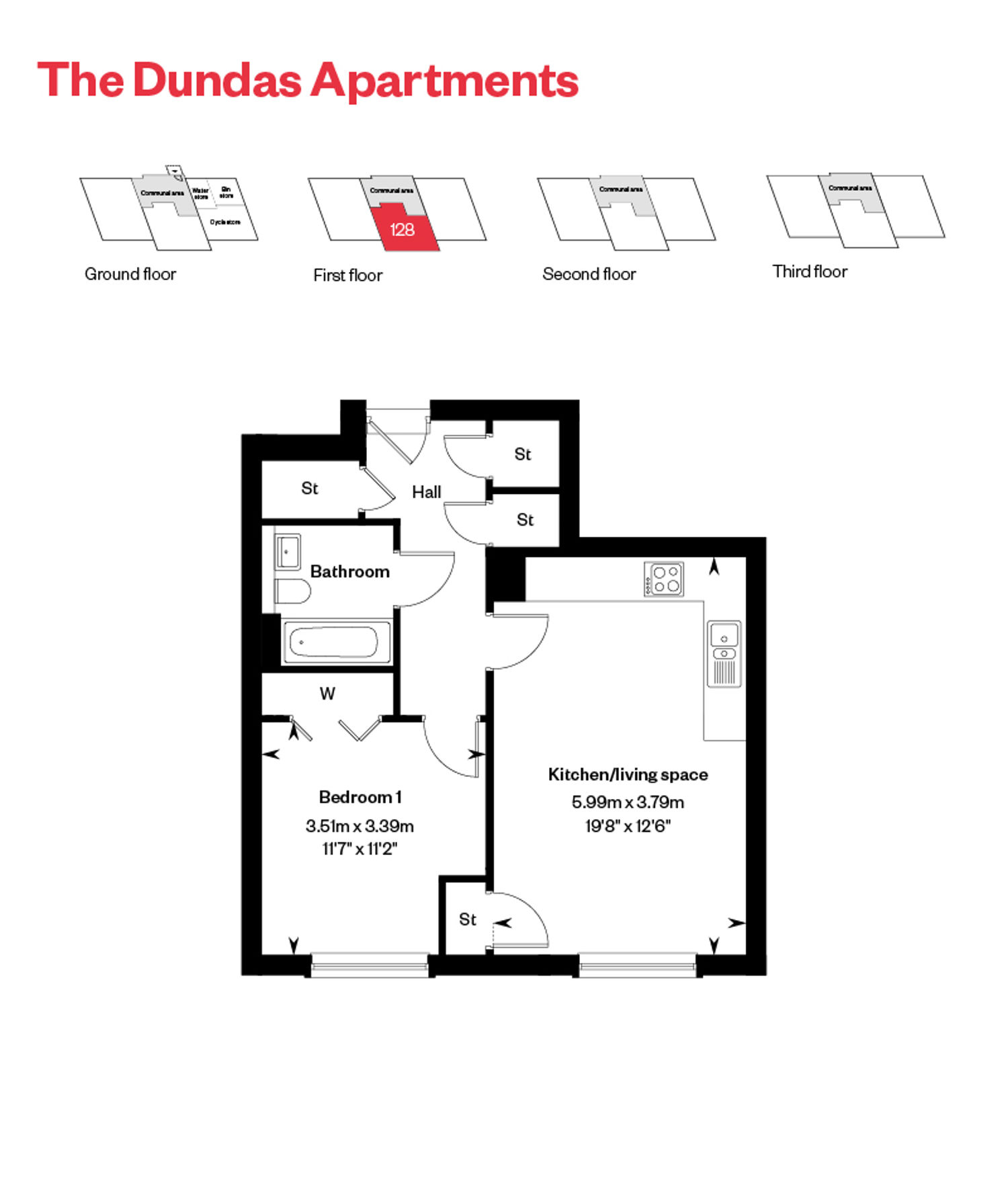 Rosebery Wynd - Dundas Apartment Floor Plan - Plot 128