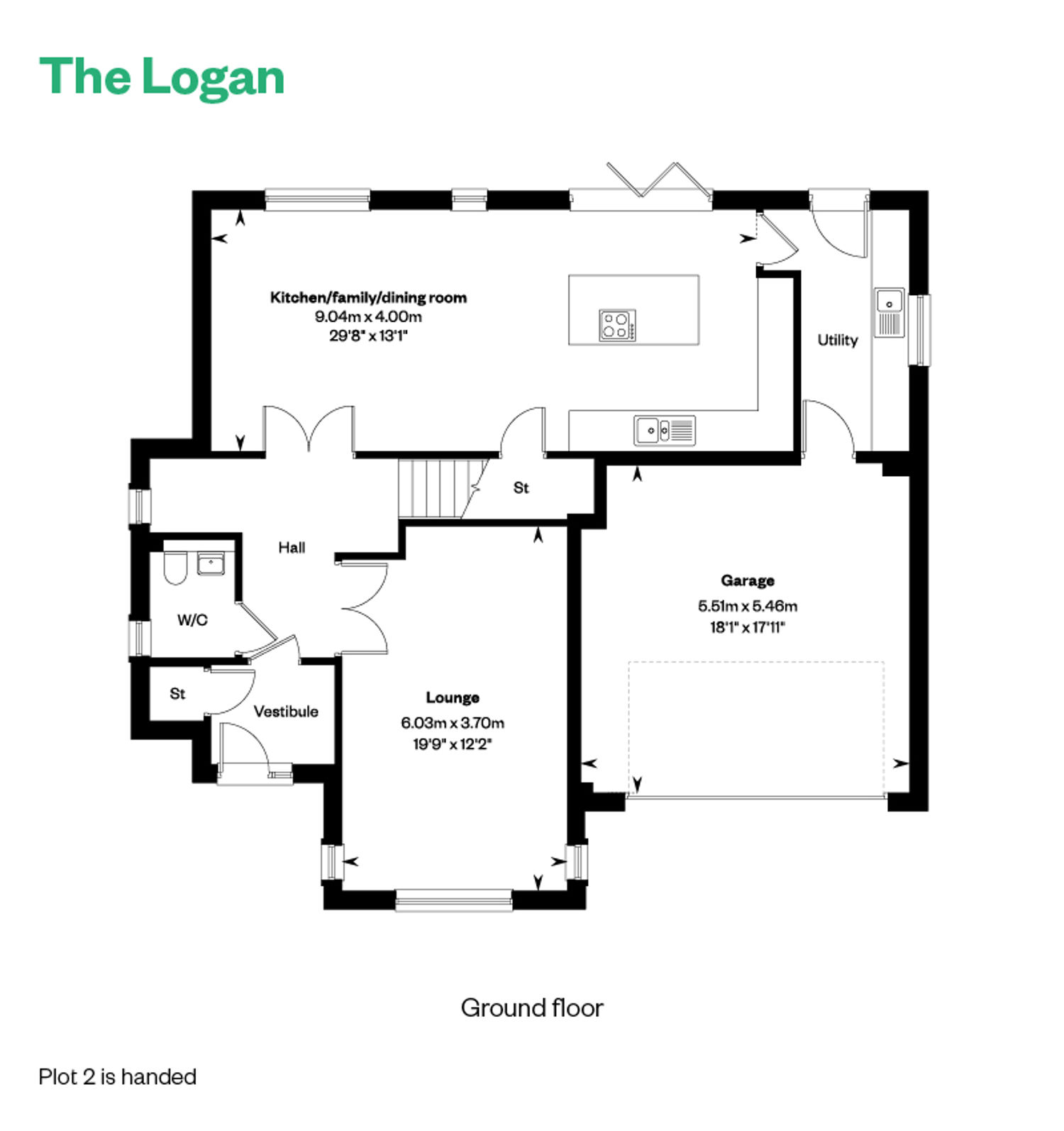 6272268 CALA WEST Fauldhead South Weaver'sbrae PH 2 Web Floorplans Logan GF 800X1200