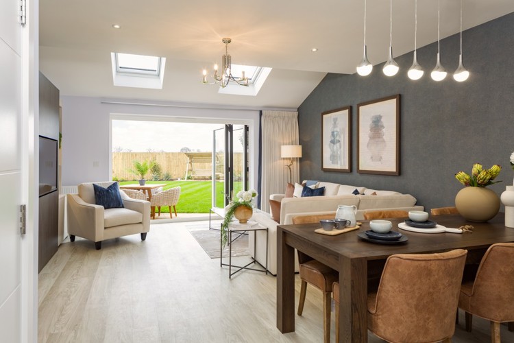Ashford house type living room, 3 bedroom house for sale in Didcot