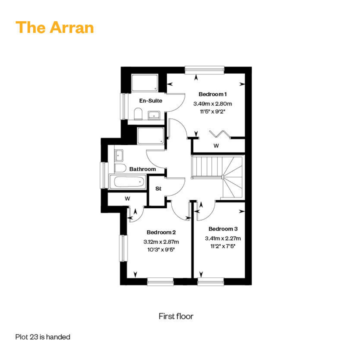 Arran Plan First Floor = Updated Lathallan (1)