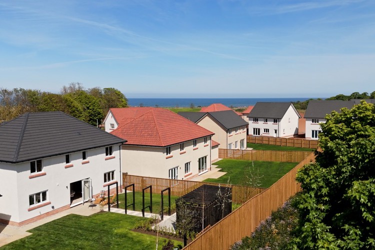 Drone - street scene - Longbanks Green, Dunbar