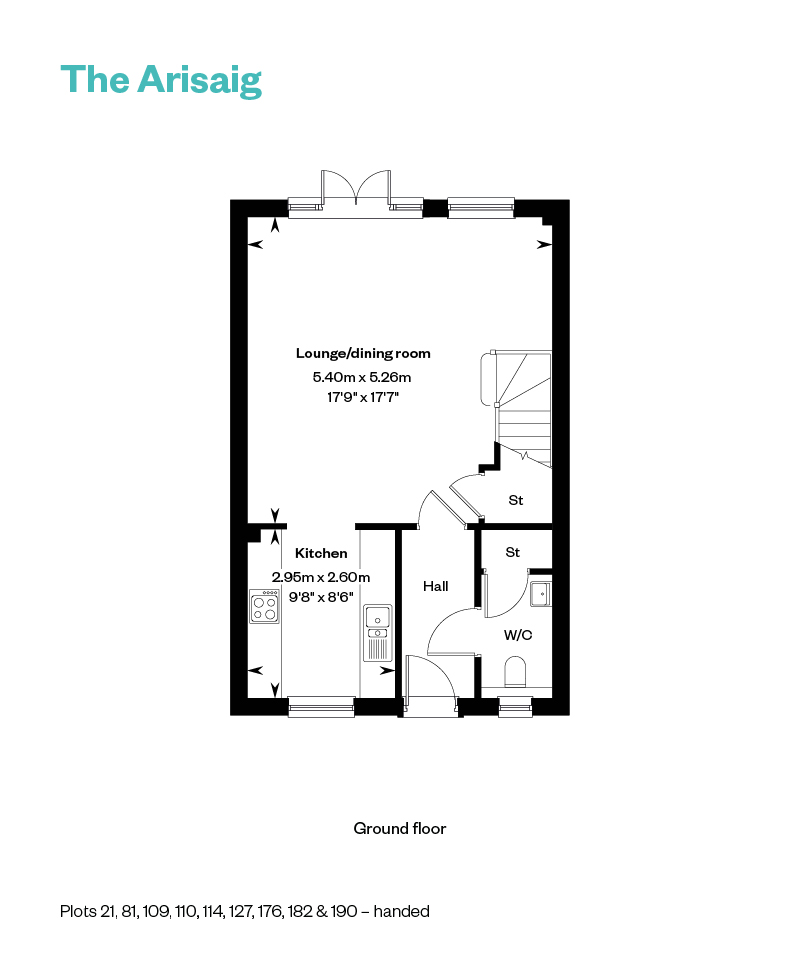 5958729 CALA WEST Aurs Meadows Web Floorplans 800X1200 The Arisaig GF