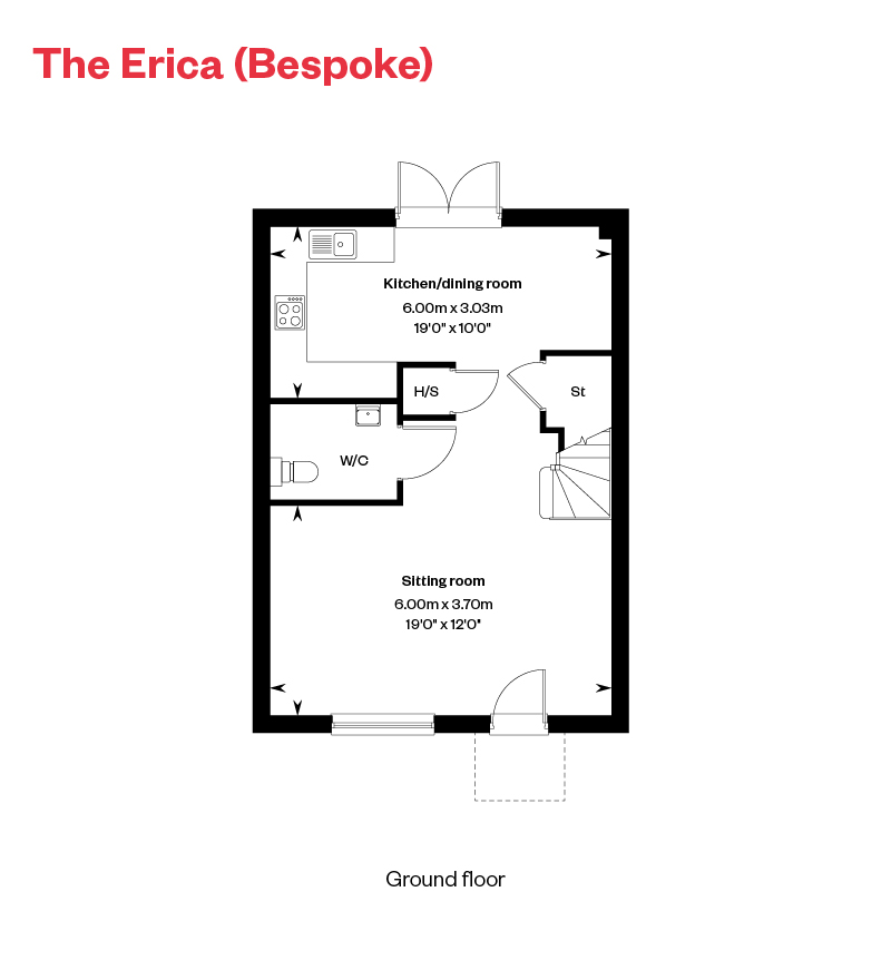 The Erica Bespoke GF Floor Plan Ingatestone Grove, Essex